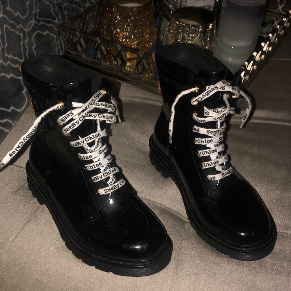 See by Chloe rain boots